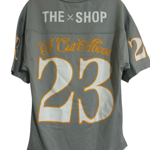 LeBron James x The Shop Mitchell & Ness Fest Gray Fashion Football Jersey - Picture 2 of 3